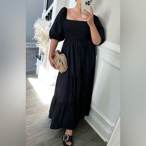 Black maxi dress